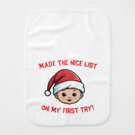 Made the Nice List on My First Try! Boy Baby Spucktuch