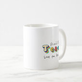 Made to Teach - Retro Rainbow Teacher witzig Kaffeetasse (VorderseiteRechts)