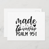Made To Worship Psalm 95 1-01 (2) Einladungspostkarte (Vorne/Hinten)
