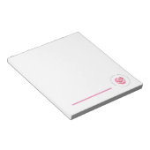 Made with h Liebe pink rose Notizblock (angewinkelt)