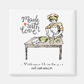 Made with Liebe bedeutet, ich leckte den Löffel - Magnet (Vorne)