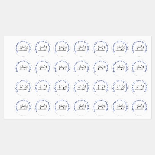 Made with Liebe by Oma Customizable Iron-On Etiketten (Blatt)