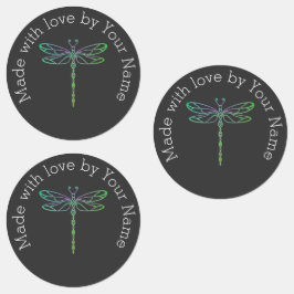 Made with Liebe by You Dragonfly Waterproof Etiketten