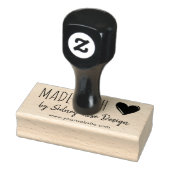 Made with Liebe Doodled Heart & Name Gummistempel (Stempel)