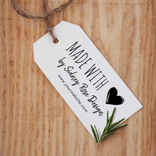 Made with Liebe Doodled Heart & Name Gummistempel
