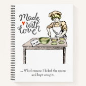 Made with Liebe | Funny Recipe Notizblock (Vorderseite)