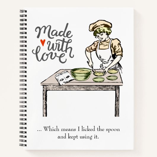 Made with Liebe | Funny Recipe Notizblock (Vorderseite)