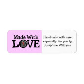 Made with Liebe - Handmade-Geschenkmarke (Vorne)
