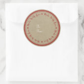 Made with Liebe Handmade Rustic Kraft Christmas Runder Aufkleber (Tasche)