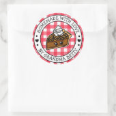 Made with Liebe, hausgemachte Pecan Pie Gift Label Runder Aufkleber (Tasche)
