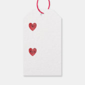 Made with Liebe Heart Briefmarke Crimson Red Geschenkanhänger (Rückseite)