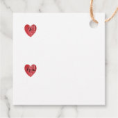 Made with Liebe Heart Briefmarke Red Geschenkanhänger (Rückseite)