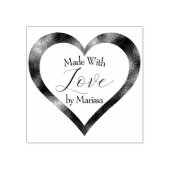 Made with Liebe Heart Gummistempel (Prägung)