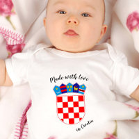 Made with Liebe in Croatia / Kroatische flagge