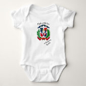 Made with Liebe in Dominikanische Republik / Flag Baby Strampler (Vorderseite)