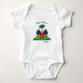 Made with Liebe in Haiti / Haitianische Flagge Baby Strampler (Vorderseite)