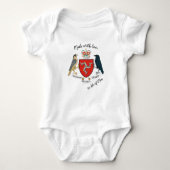 Made with Liebe in Isle of Man / UK flagge Baby Strampler (Vorderseite)