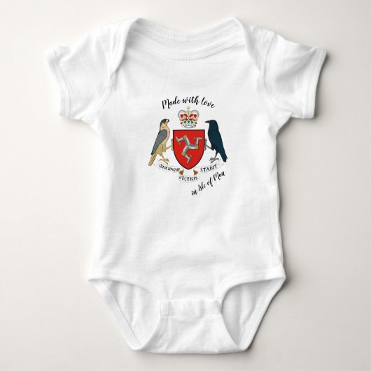 Made with Liebe in Isle of Man / UK flagge Baby Strampler (Vorderseite)