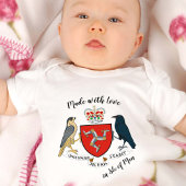 Made with Liebe in Isle of Man / UK flagge Baby Strampler