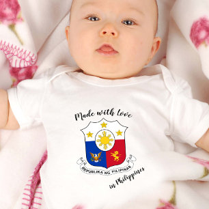 Made with Liebe in Philippinen / philippinische fl Baby Strampler