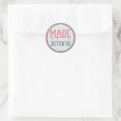 Made with Liebe Just for You Business Runder Aufkleber (Tasche)