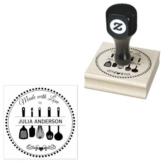 Made with Liebe Kitchen Utensils Gummistempel (Stempel)