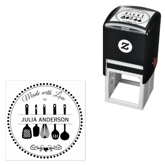 Made with Liebe Kitchen Utensils Permastempel (Beispiel)