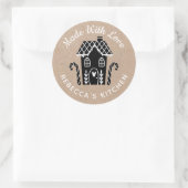 Made with Liebe Kraft Christmas Classic Round Stic Runder Aufkleber (Tasche)