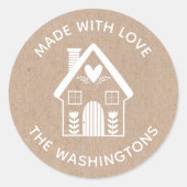 Made with Liebe Kraft Christmas House Sticker (Vorderseite)