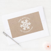 Made with Liebe Kraft Christmas Snowflake Label Rechteckiger Aufkleber (Umschlag)