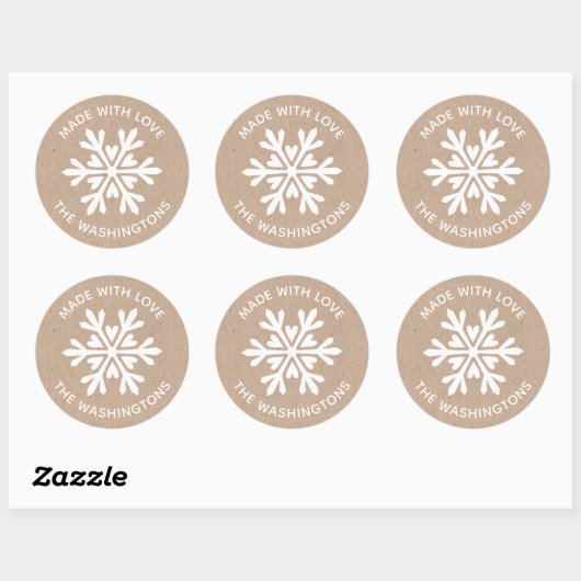 Made with Liebe Kraft Christmas Snowflake Sticker (Blatt)