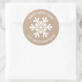 Made with Liebe Kraft Christmas Snowflake Sticker (Tasche)
