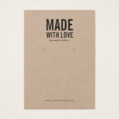 Made with Liebe Kraft Earring Display Card (Vorderseite)
