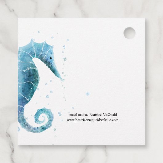 Made with Liebe | Meerpferd Geschenkanhänger (Rückseite)