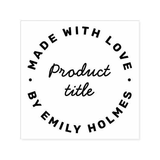 Made with Liebe | Modernes Retro kühl Stilvoll Permastempel (Design)
