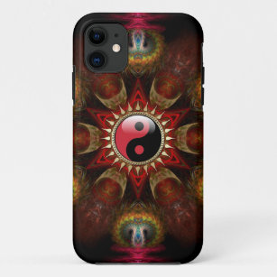 Made with Liebe : New Age Red YinYang Fraktal Star Case-Mate iPhone Hülle