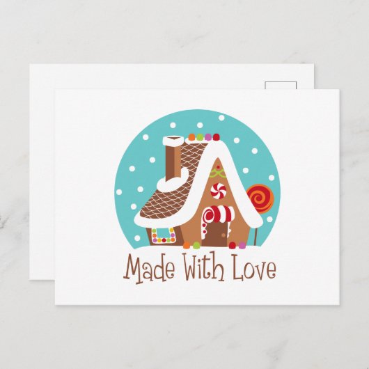 Made with Liebe Postkarte (Vorne/Hinten)
