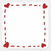 Made with Liebe Quadratischer Aufkleber (Vorderseite)