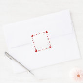 Made with Liebe Quadratischer Aufkleber (Umschlag)