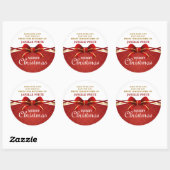 Made with Liebe Red Bow Runder Aufkleber (Blatt)