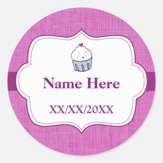 Made with Liebe Runder Aufkleber (Vorderseite)