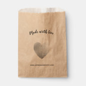 Made with Liebe ・ Silver Foil Heart Handmade Geschenktütchen (Vorderseite)