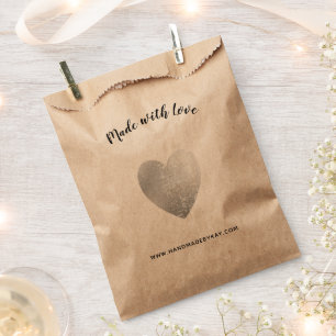 Made with Liebe ・ Silver Foil Heart Handmade Geschenktütchen