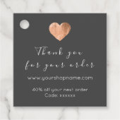 Made with Liebe Simple Heart Black Web Discount Ro Geschenkanhänger (Vorderseite)
