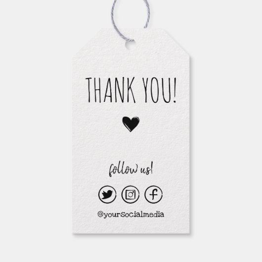 Made with Liebe Social Media Price Geschenkanhänger (Rückseite)