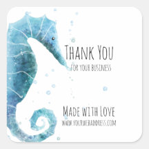 Made with Liebe | Watercolor Sea Pferd Vielen Dank