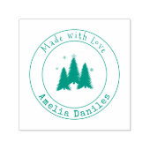 Made with Liebe Weihnachtsbäume selbstfarbige Brie Permastempel (Design)