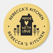 Made with Liebe Yelllow Küche Magnet (Vorne)