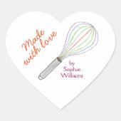 Made With Love baking stickers baking label (Vorderseite)