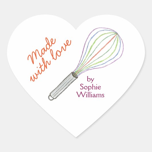 Made With Love baking stickers baking label (Vorderseite)
